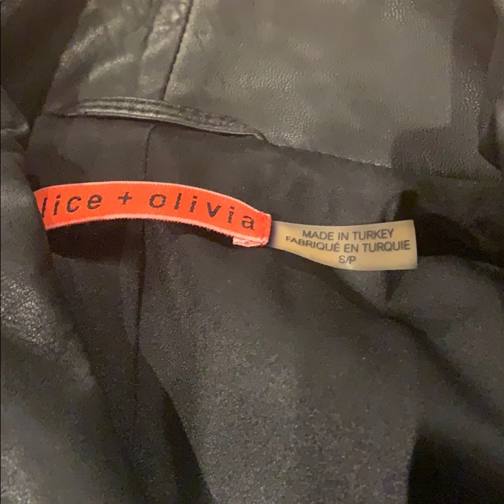 Alice and Olivia lambskin leather jacket